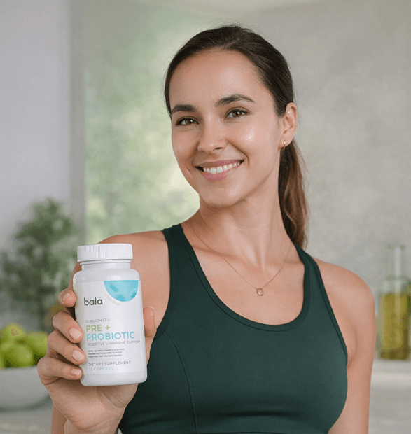 Woman holding Bala Pre+Probiotic